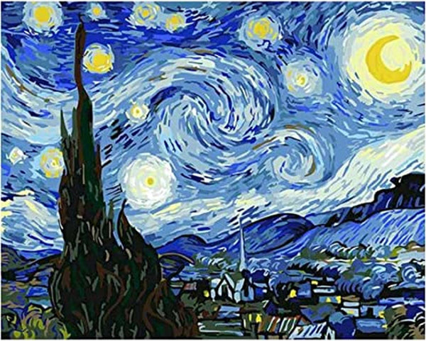 Kit Pinta Por Numero Noche Estrellada 2 DIY Arte