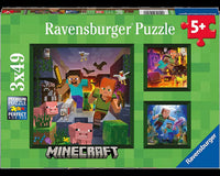 Rompecabezas 3 en 1 Minecraft 49 Piezas Cada Uno Ravensburger - 1