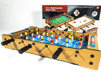 Futbolito y Hockey Juego de Mesa Portátil 2 en 1 de Madera - 2