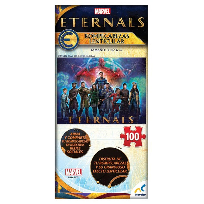 Rompecabezas Lenticular Eternals 100 Piezas Marvel