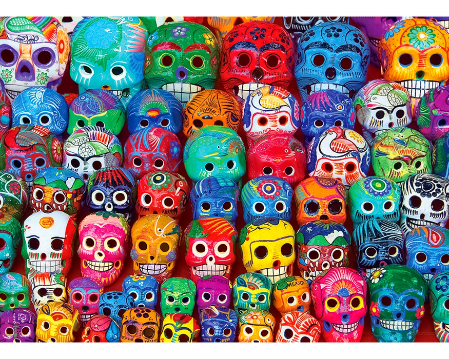 Rompecabezas Calaveras De Colores 1000 Piezas