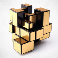 Cubo Magico Mirror Cube - Espejo 3X3 Dorado Destreza - 3