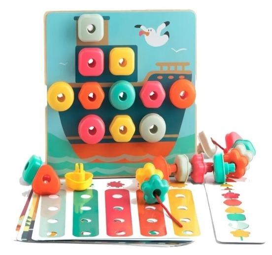 Caja de Botones para ensartar y apilar Top Bright