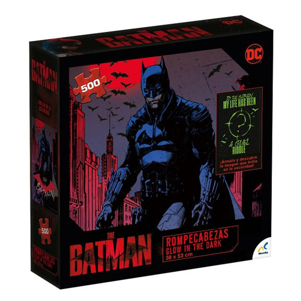 Rompecabezas Batman Brilla En La Oscuridad Pattinson 500 Pz