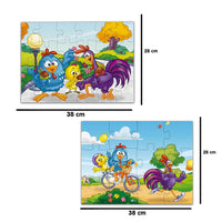 Rompecabezas 2 en 1 Gallina Pintadita 12 y 24 Pz Infantil - 9