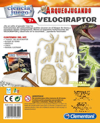 Archeojugando Velociraptor Fluorescente Ciencia Y Juego Clementoni - 3