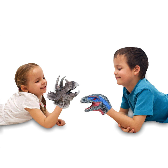 Títeres de Mano Cabeza de Dinosaurio Marionetas Hand Puppets