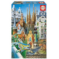 Gaudi Collage Miniatura Rompecabezas De 1000 Piezas Educa - 1