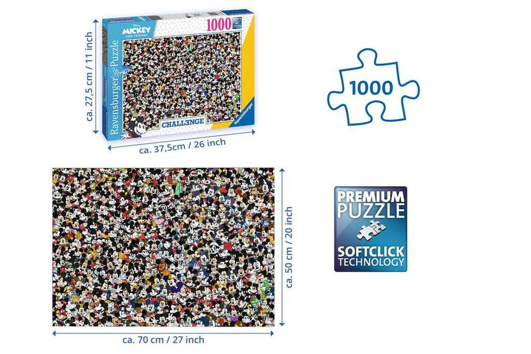 Rompecabezas Challenge Mickey 1000 Piezas Ravensburger