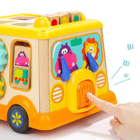 Autobús Escolar De Actividades, Madera, Didáctico 1 Pieza - 3