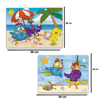 Rompecabezas 2 en 1 Gallina Pintadita 12 y 24 Pz Infantil - 8