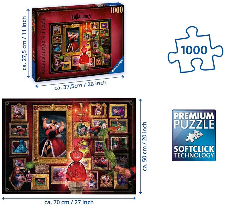 Rompecabezas Disney Villanos Reina De Corazones 1000 Piezas Ravensburger