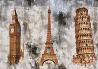 Rompecabezas Tres Cuidades Tres Torres 1000 Piezas Arte - 2