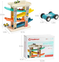 Pista de carros De Madera 4 rampas sencillas 6 Pz Top Bright - 12