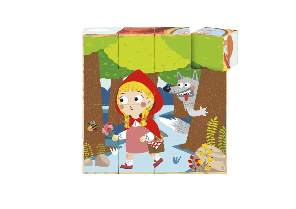 Rompecabezas De Madera Apilable-Little Red Riding Hood 16 Pz