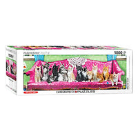 Rompecabezas Panorámico Kitty Cat Couch 1000 Pz Eurographic - 1