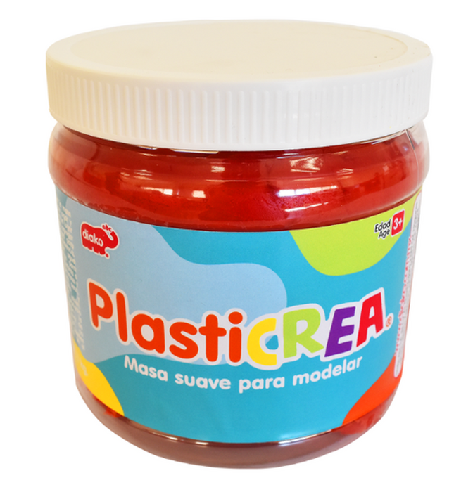 Plasticrea Rojo Masa Suave Para Modelar 1 Kg