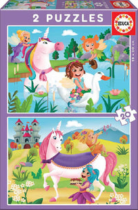 Rompecabezasunicornios Y Hadas 2 X 20 Pz- Educa - 1