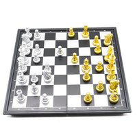 Ajedrez Magnético 25X25 Con Piezas Doradas y Plateadas - 3